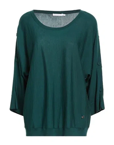 Xandres Gold Woman Sweater Green Size 2 Merino Wool In Green