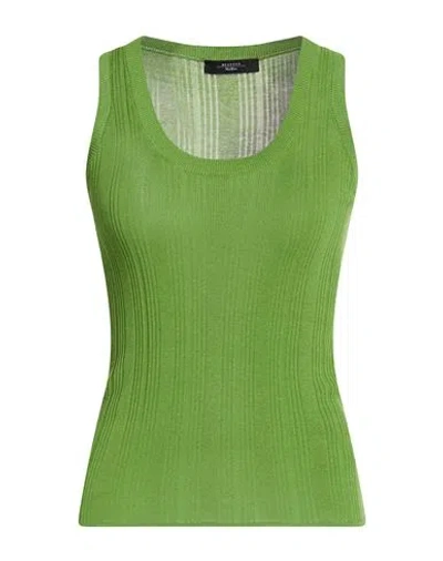 Weekend Max Mara Woman Top Green Size L Viscose, Polyamide In Green