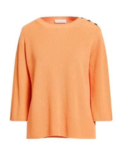 Le Tricot Perugia Woman Sweater Apricot Size L Cotton In Orange