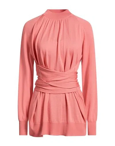 Boutique Moschino Woman Sweater Salmon Pink Size 6 Virgin Wool In Pink