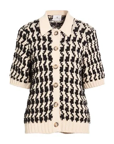 Anine Bing Woman Cardigan Ivory Size L Cotton, Polyamide In White