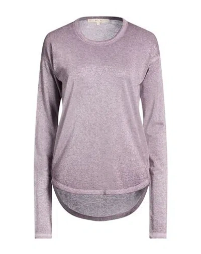 Love Joy Victory Woman Sweater Lilac Size M Cotton, Modal, Polyester, Polyamide, Elastane In Purple