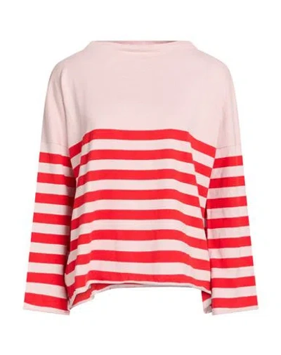 Be You By Geraldine Alasio Woman Sweater Light Pink Size L Cotton, Cashmere In Multi