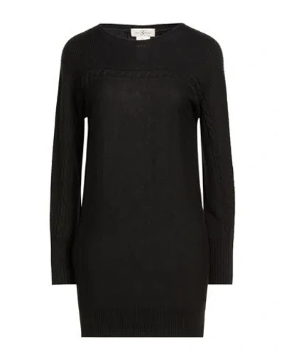 Corte Dei Gonzaga Woman Sweater Black Size L Virgin Wool, Acrylic In Black