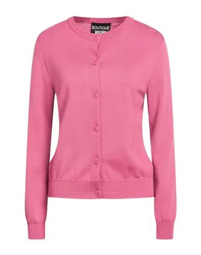 Boutique Moschino Woman Cardigan Mauve Size 10 Virgin Wool In Pink