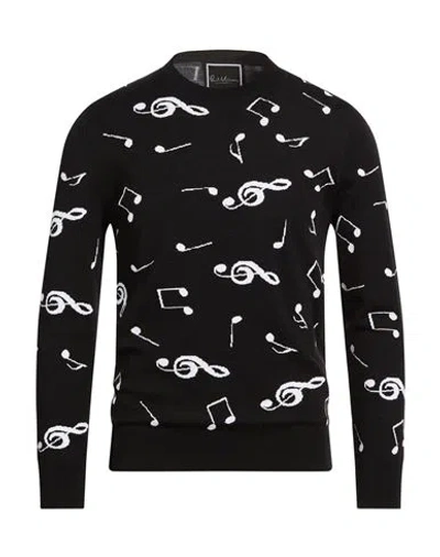 Paul Mémoir Paul Memoir Man Sweater Black Size 42 Wool, Cotton In Black