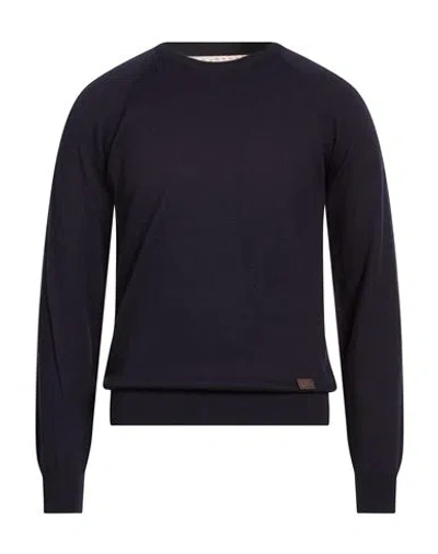 Yes Zee By Essenza Man Sweater Midnight Blue Size 3xl Cotton, Wool In Blue