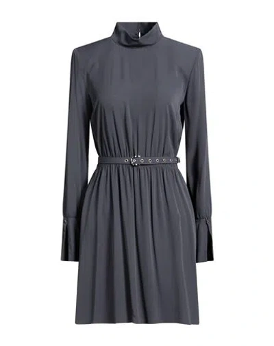 Patrizia Pepe Woman Mini Dress Grey Size 10 Viscose In Gray