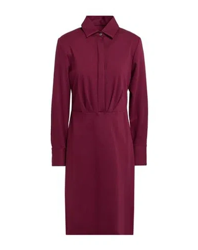 Robert Friedman Woman Midi Dress Burgundy Size S Viscose, Wool, Elastane In Burgundy