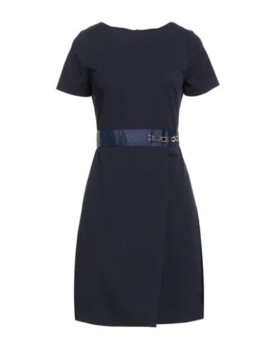 Kartika Woman Mini Dress Midnight Blue Size 14 Polyester, Elastane In Blue