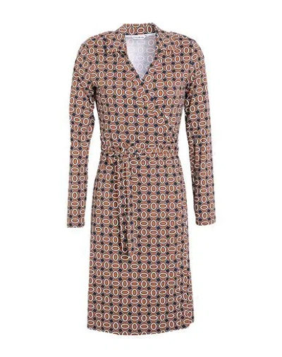 Caliban Woman Mini Dress Brown Size 8 Polyamide, Elastane In Black