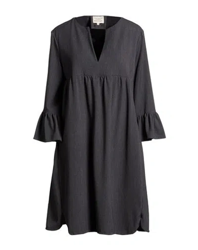 Alessia Santi Woman Mini Dress Charcoal Size 10 Polyester, Viscose, Elastane In Gray