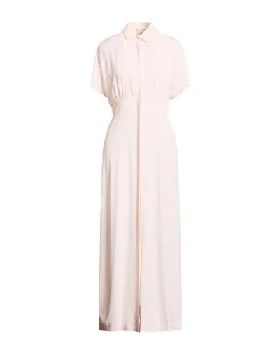 Semicouture Woman Maxi Dress Light Pink Size 8 Acetate, Silk In Pink