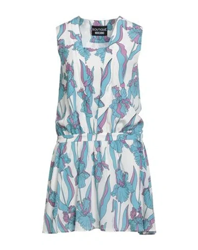 Boutique Moschino Woman Mini Dress White Size 6 Silk In White