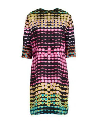 Moschino Couture Woman Mini Dress Black Size 14 Silk In Multi