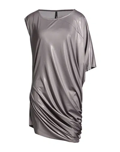 Manesera Woman Top Grey Size S Polyester, Elastane In Gray