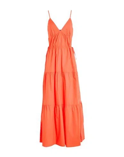 Skills & Genes Woman Maxi Dress Orange Size 8 Cotton In Orange