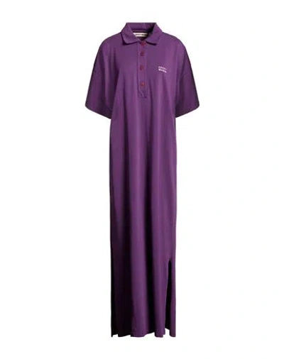 Coco Y Maria Woman Maxi Dress Purple Size M Organic Cotton In Purple