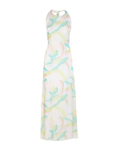 Skills & Genes Woman Maxi Dress Light Green Size 6 Linen In Pink