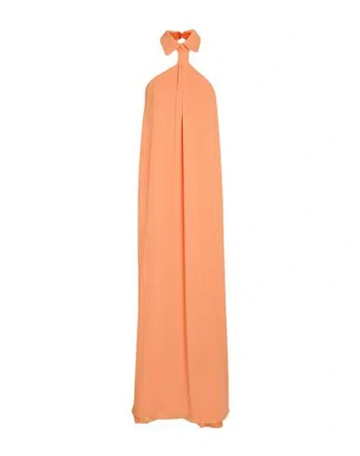 Silence Limited Woman Maxi Dress Orange Size S Pes In Orange