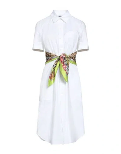 Moschino Couture Woman Midi Dress White Size 8 Cotton, Elastane In White
