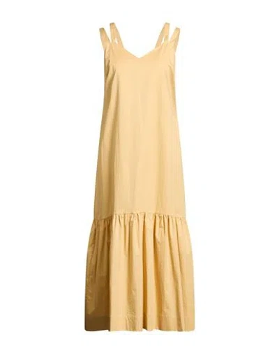 Ps By Paul Smith Ps Paul Smith Woman Midi Dress Mustard Size 4 Cotton In Yellow