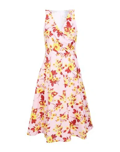 Sara Roka Woman Midi Dress Light Pink Size 6 Cotton In Pink