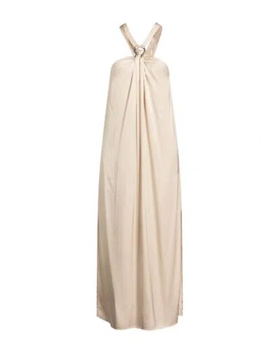 8pm Woman Maxi Dress Cream Size S Viscose In Neutral