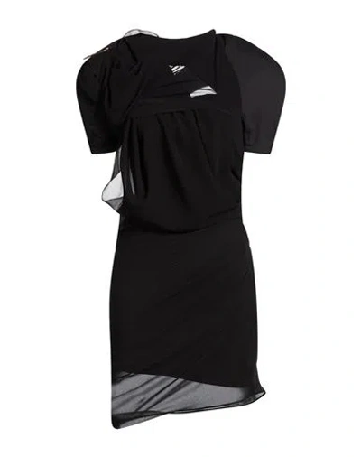 Jacquemus Woman Mini Dress Black Size 6 Polyester, Polyamide, Elastane In Black