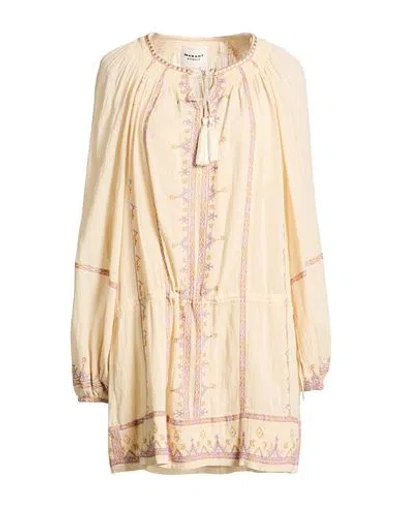 Isabel Marant Étoile Marant Étoile Woman Mini Dress Beige Size 10 Organic Cotton, Viscose In Neutral