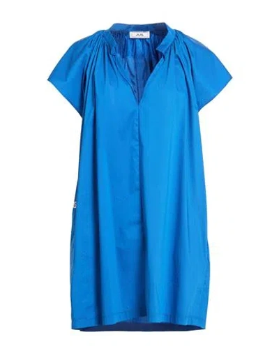 Jijil Woman Mini Dress Blue Size 8 Cotton, Polyamide, Elastane In Blue