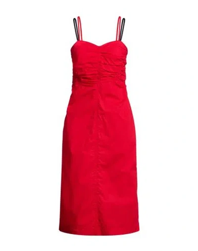 8pm Woman Midi Dress Red Size M Cotton In Red