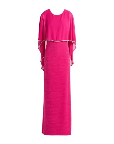 Frank Lyman Woman Maxi Dress Fuchsia Size 16 Polyester, Metal, Elastane In Pink
