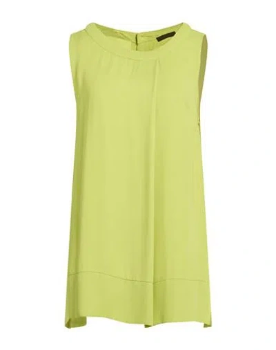 St. Margaret Woman Top Lime Green Size L Viscose In Green