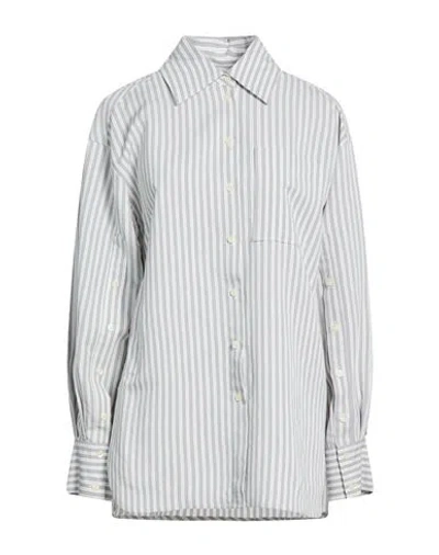 Manuel Ritz Woman Shirt Grey Size M Viscose, Elastane In White