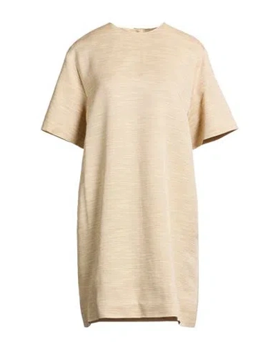 Lovechild 1979 Woman Mini Dress Beige Size 10 Cotton, Viscose, Linen, Polyamide In Sand