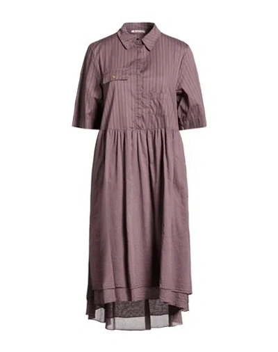 Trebarrabi® Trebarrabi Woman Midi Dress Mauve Size L Cotton, Elastane In Purple
