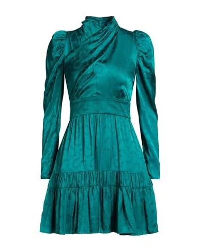 Sandro Woman Mini Dress Emerald Green Size 10 Viscose In Green