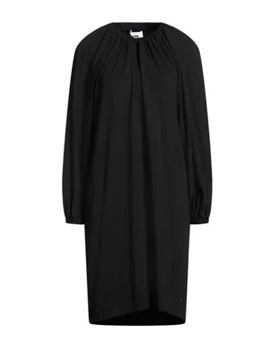 Alpha Studio Woman Mini Dress Black Size 6 Cotton, Elastane In Black