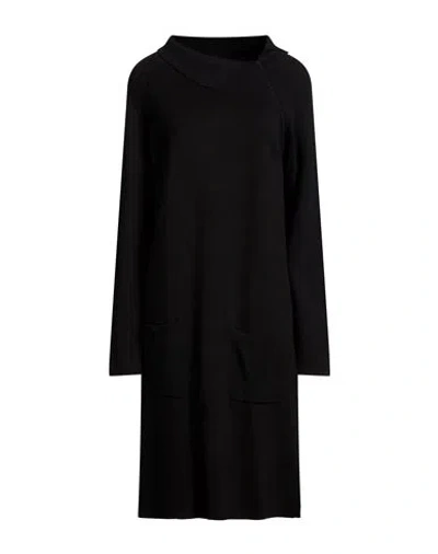 Diana Gallesi Woman Midi Dress Black Size Xl Cotton, Viscose, Polyamide, Elastane In Black