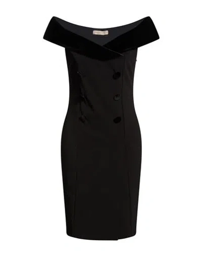 Rinascimento Woman Mini Dress Black Size M Polyester, Elastane In Black