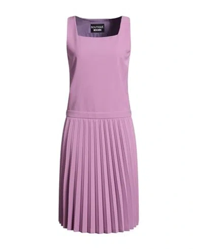 Boutique Moschino Woman Midi Dress Lilac Size 6 Polyester, Elastane In Pink