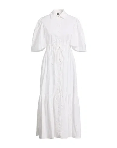 Mdm Mademoiselle Du Monde Woman Maxi Dress White Size 10 Cotton In White