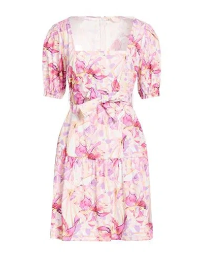 Liu •jo Woman Mini Dress Lilac Size 6 Cotton In Pink