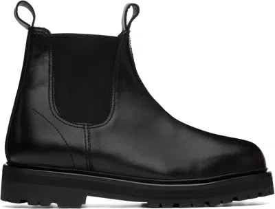 Studio Nicholson Leather Chelsea Boots In Black