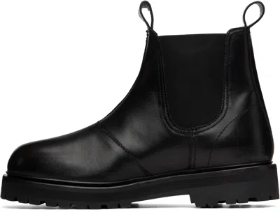 Studio Nicholson Leather Chelsea Boots In Black