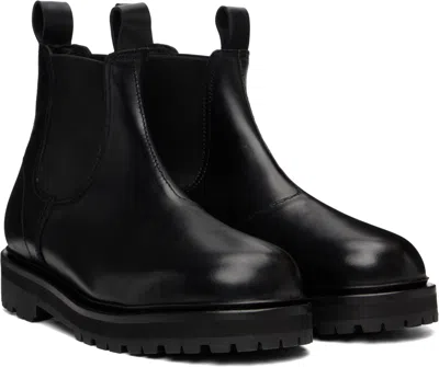 Studio Nicholson Leather Chelsea Boots In Black