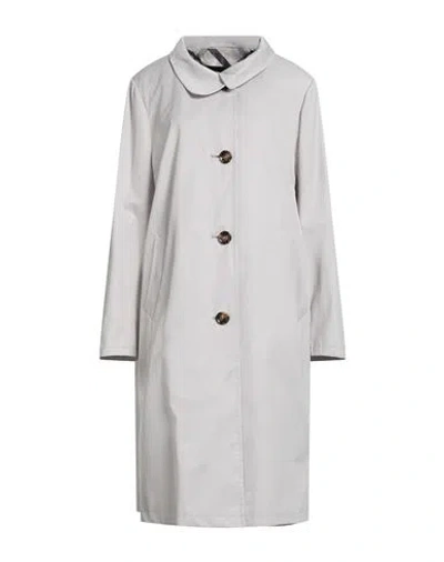 Saint Jacques Woman Overcoat & Trench Coat Light Grey Size 18 Cotton, Polyester In Gray
