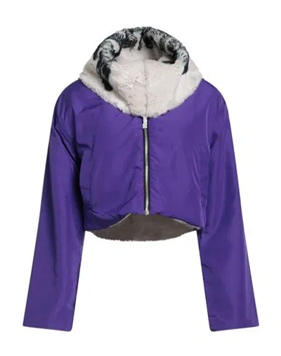 Disclaimer Woman Jacket Purple Size M Polyester In Purple