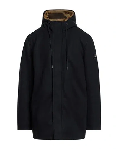 Yes Zee By Essenza Jeans Man Coat Navy Size 3xl Polyester, Viscose, Wool In Blue